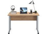 Schreibtisch FMD "Calvi", braun (hickory), B:120cm H:75cm T:80cm, Tische, Schreibtisch