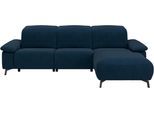 Ecksofa MUSTERRING "MR 370, intelligenter Komfort im modernen Design", blau (navy), B:280cm H:83cm T:180cm, 16% Baumwolle, 79% Polyester, 5% Polyacryl, Sofas, Ecksofa, Optionale Relaxfunktion, flexible Kopfteile & klappbare Armlehnen