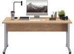 Schreibtisch FMD "Calvi", braun (hickory), B:160cm H:75cm T:80cm, Tische, Schreibtisch