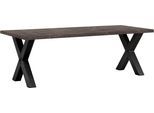 Esstisch OMG DESIGN "Formula", braun (pedra, schwarz, pedra), B:190cm H:77cm T:90cm, Tische, Esstisch, Hochwertige Melamin-Tischplatte mit Metallgestell