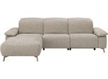 Ecksofa MUSTERRING "MR 370, intelligenter Komfort im modernen Design", greige, B:280cm H:83cm T:180cm, 8% Baumwolle, 92% Polyester, Sofas, Ecksofa, Optionale Relaxfunktion, flexible Kopfteile & klappbare Armlehnen