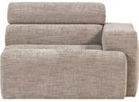 Sessel WOOOD "Novi mit Bezug und verstellbarer Nackenstütze B 109 x T 113 x H 86 cm", beige (natur, melange), B:109cm H:86cm T:113cm, Sessel, Sessel, Tragkraft 120 kg, Vasa-Melange, Kliksystem für Elementen-Kombination