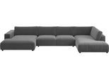Wohnlandschaft MUSTERRING "MR LUCIA, das ultimative Raumwunder von Musterring", grau, B:434cm H:81cm T:224cm, 100% Polyester, Sofas, Wohnlandschaft, Gigantische Fläche, erstklassige Kammerkissen & Luxus-Komfort