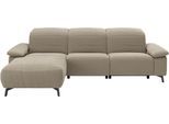 Ecksofa MUSTERRING "MR 370, intelligenter Komfort im modernen Design", beige (sand), B:280cm H:83cm T:180cm, 95% Polyester, 5% Nylon, Sofas, Ecksofa, Optionale Relaxfunktion, flexible Kopfteile & klappbare Armlehnen