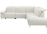 Ecksofa MUSTERRING "MR 370, intelligenter Komfort im modernen Design", snow, B:288cm H:83cm T:241cm, 8% Baumwolle, 92% Polyester, Sofas, Ecksofa, Optionale Relaxfunktion, flexible Kopfteile & klappbare Armlehnen