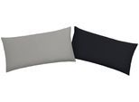 Kissenbezug OTTO HOME "DESNER2 100% Microfaser, extra weich, allergikerfreundlich", grau (schwarz, hellgrau), B:40cm L:80cm, Microfaser, Obermaterial: 100% Polyester, Kissenbezüge, Kissenbezug, uni Kissenhülle in Wendeoptik, schnell trocknend, pflegeleicht