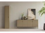 Mehrzweckschrank WOOOD "Gunnar FSC Mix Kiefernholz mit sichtbare Maserung 45x39x217 cm", beige (schlamm), B:45cm H:217cm T:39cm, Massivholz, Schränke, Mehrzweckschrank, Tragkraft 30 kg, abgerundete Ecken, Wandbefestigung empfohlen