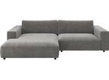 Ecksofa MUSTERRING "MR LUCIA, Charakterstarker Lounge-Komfort von Musterring", anthrazit, B:296cm H:81cm T:190cm, 100% Polyester, Sofas, Ecksofa, XXL-Longchair, erstklassige Kammerkissen & zeitloser Look
