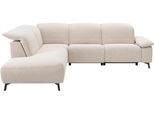 Ecksofa MUSTERRING "MR 370, intelligenter Komfort im modernen Design", platin, B:288cm H:83cm T:241cm, 16% Baumwolle, 79% Polyester, 5% Polyacryl, Sofas, Ecksofa, Optionale Relaxfunktion, flexible Kopfteile & klappbare Armlehnen