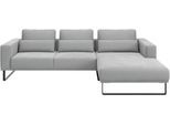 Ecksofa MUSTERRING "JUSTB PM100, stilvoller Lounge-Komfort von Musterring", grau, B:292cm H:88cm T:185cm, 94% Polyester, 6% Nylon, Sofas, Ecksofa, Kollektion Bettina Zimmermann, optionaler Sitzvorzug & Fuß-Auswahl