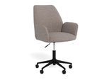 Schreibtischstuhl ACTONA GROUP "Glenda, Bürostuhl", beige (weiß, neutral), B:59,5cm H:99cm T:61,5cm, 100% Polyester, Stühle, Schreibtischstuhl, Stuhl, graubraun, höhenverstellbar, Drehfunktion