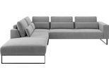 Ecksofa MUSTERRING "JUSTB PM100, stilvoller Lounge-Komfort von Musterring", grau (platin), B:308cm H:88cm T:290cm, 100% Polyester, Sofas, Ecksofa, Kollektion Bettina Zimmermann, optionaler Sitzvorzug & Fuß-Auswahl