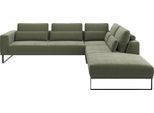 Ecksofa MUSTERRING "JUSTB PM100, stilvoller Lounge-Komfort von Musterring", grün (turtle), B:308cm H:88cm T:290cm, 85% Polyester, 15% Viskose, Sofas, Ecksofa, Kollektion Bettina Zimmermann, optionaler Sitzvorzug & Fuß-Auswahl
