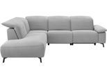 Ecksofa MUSTERRING "MR 370, intelligenter Komfort im modernen Design", grau, B:288cm H:83cm T:241cm, 94% Polyester, 6% Nylon, Sofas, Ecksofa, Optionale Relaxfunktion, flexible Kopfteile & klappbare Armlehnen
