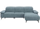 Ecksofa MUSTERRING "MR 370, intelligenter Komfort im modernen Design", blau (light, blau), B:280cm H:83cm T:180cm, 16% Baumwolle, 79% Polyester, 5% Polyacryl, Sofas, Ecksofa, Optionale Relaxfunktion, flexible Kopfteile & klappbare Armlehnen