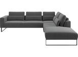 Ecksofa MUSTERRING "JUSTB PM100, stilvoller Lounge-Komfort von Musterring", grau, B:308cm H:88cm T:290cm, 100% Polyester, Sofas, Ecksofa, Kollektion Bettina Zimmermann, optionaler Sitzvorzug & Fuß-Auswahl
