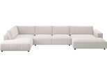 Wohnlandschaft MUSTERRING "MR LUCIA, das ultimative Raumwunder von Musterring", weiß, B:434cm H:81cm T:224cm, 100% Polyester, Sofas, Wohnlandschaft, Gigantische Fläche, erstklassige Kammerkissen & Luxus-Komfort