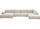 Wohnlandschaft MUSTERRING "MR LUCIA, das ultimative Raumwunder von Musterring", nature, B:434cm H:81cm T:224cm, 88% Polyester, 12% Polyacryl, Sofas, Wohnlandschaft, Gigantische Fläche, erstklassige Kammerkissen & Luxus-Komfort