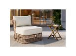 Ambia Garden Garten-Relaxsessel, Beige, Metall, Textil, Kunststoff, 81x71x88 cm, Gartenmöbel, Liegestühle
