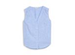 TOM TAILOR Damen Blusentop aus Baumwolle, blau, Meliert, Gr. 36