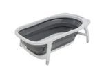 My Baby Lou Babybadewanne Basic Best, Grau, Weiß, Kunststoff, 47.5x23x80 cm, faltbar, Pflegen, Baden, Babybadewannen