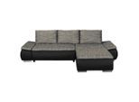 P & B , Grau, Schwarz , Textil , Füllung: Silikon, Schaumstoffflocken , L-Form, links montierbar, rechts montierbar , 266x175 cm , Made in EU , Armteil links, Armteil rechts ,