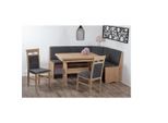 P & B , Grau, Eiche Artisan , Textil, Holzwerkstoff , Buche , massiv , Uni , 165x89x125 cm ,