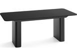 ESSTISCH Riven rechteckig ausziehbar verlängerbar mit Butterfly-Auszug, Schwarz 200-296/90/76 cm