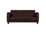 P & B , Dunkelbraun , Textil , 190x80x89 cm , Fsc, Made in EU ,