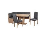 P & B , Grau, Eiche Artisan , Textil, Holzwerkstoff , Buche , massiv , Uni , 125x89x165 cm ,