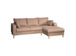 P & B , Cappuccino , Textil , Buche , Füllung: Silikon, Schaumstoffflocken,Silikon, Schaumstoffflocken , L-Form, rechts montierbar , 230x150 cm , Fsc, Made in EU , Armteil links, Armteil rechts ,
