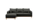 P & B , Dunkelgrau , Textil , Buche , Füllung: Schaumstoffflocken,Schaumstoffflocken , L-Form, links montierbar , 230x150 cm , Fsc, Made in EU , Armteil links, Armteil rechts ,