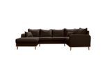P & B , Dunkelbraun , Textil , Wenge , Füllung: Schaumstoffflocken,Schaumstoffflocken , U-Form , 296x170 cm , FSC 100% , Armteil links, Armteil rechts ,