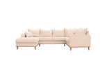P & B , Ecru , Textil , Wenge , Füllung: Schaumstoffflocken,Schaumstoffflocken , U-Form , 296x170 cm , FSC 100% , Armteil links, Armteil rechts , Wohnzimmer, Sofas & Couches, Wohnlandschaften, Wohnlandschaften U-Form