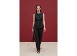 Baumwoll-Popelin-Weste und Hose mit weitem Bein Set