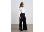 Damen High-Waist Weitbein-Crepe-Hosen