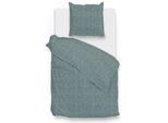 Bettwäsche ZO HOME "Zohome Bettwäsche Lino", grün (emerald, grün), B/L: 135cm x 200cm, 1 Stk., 1 Stk., Renforcé, B/L: 80cm x 80cm, 2 Stk., Renforcé, Obermaterial: 100% Baumwolle, Bettwäsche, Bettwäsche, Bettwäsche aus 100% Baumwolle, hochwertige Renforcé, ab 135x200 cm.