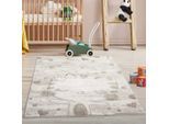 Kinderteppich CARPET CITY "MARA720", beige (creme), B:160cm H:11mm L:230cm, Obermaterial: 70% Polypropylen, 30% Polyester, Teppiche, Kinderteppich, Kinderzimmer, Kurzflor,robust,Tiere, Spielzimmer