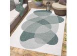 Outdoorteppich CARPET CITY "DUO RUG 5835", grün, B:200cm H:5mm L:290cm, Obermaterial: 100% Polypropylen, Teppiche, Outdoorteppich, Wendeteppich Wetterfest In- & Outdoor, Balkon, Terrasse, Wohnzimmer