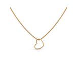 Kette mit Anhänger OROLINO "Gold 375 mit Herz-Anhänger 42/45cm lang", gelb, Halsketten, Damen, 42/45cm, Gold, L: 45 B: 12mm, glänzend, B:12mm
