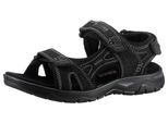 Sandale DOCKERS BY GERLI, Herren, Gr. 41, schwarz, Nubukleder, Schuhe Sandale, Sommerschuh, Klettschuh, Outdoorschuh, in Trekking-Optik