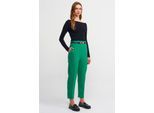 Hoge Taille Rechstreeks Crepe Broek Met Ceintuur