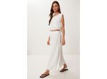 Katoenen Mouwloze Blouse en Wijde Rok Set