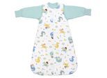 Babyschlafsack SCHLUMMERSACK "Schlafsack ohne Füßen 1.0 Tog", Baby, Gr. L: 80cm, grün (fantasia), Obermaterial: 100% Baumwolle CO., Schlafsäcke Babyschlafsack