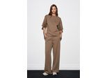 Brede gebreide broek