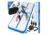 KESSER® Turnmatte Aufblasbar Airtrack 2m/3m/4m/5m/6m Fitness-Matte Gymnastikmatte inkl. Tragetasche & elektr. Luftpumpe Yogamatte, Tumbling Matten, Trainingsmatte, Turn- & Fitness