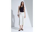 High-Waisted Katoenen Poplin Capri Culottes