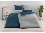 Wendebettwäsche OTTO HOME "Desner2 100% Microfaser, extra weich, allergikerfreundlich", blau (marine, hellgrau), B/L: 155cm x 220cm, 1 Stk., 1 Stk., Microfaser, B/L: 80cm x 80cm, 2 Stk., Microfaser, Obermaterial: 100% Polyester, Bettwäsche, Wendebettwäsche, Premium Qualität, uni, schnell trocknend, pflegeleicht, ab 135x200 cm