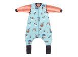 Babyschlafsack SCHLUMMERSACK "Schlafsack mit Füßen 2.5 Tog", Baby, Gr. L: 100cm, blau (pirat), Obermaterial: 100% Baumwolle CO., Schlafsäcke Babyschlafsack