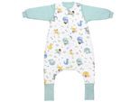 Babyschlafsack SCHLUMMERSACK "Schlafsack mit Füßen 1.0 Tog", Baby, Gr. L: 110cm, grün (fantasia), Obermaterial: 100% Baumwolle CO., Schlafsäcke Babyschlafsack